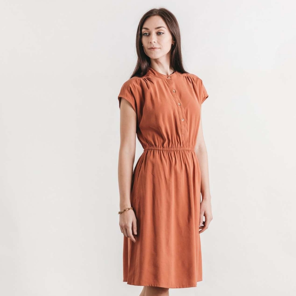 Bridge and burn Lorane dress in terracotta